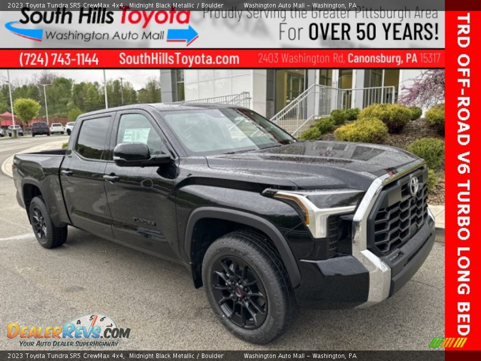 2023 Toyota Tundra SR5 CrewMax 4x4 Midnight Black Metallic / Boulder Photo #1