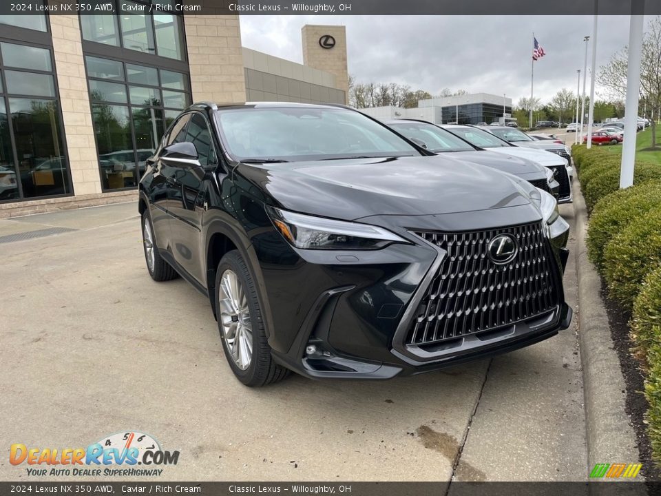 2024 Lexus NX 350 AWD Caviar / Rich Cream Photo #2