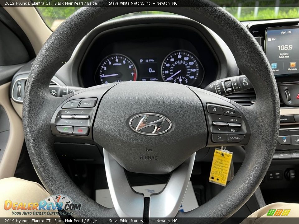 2019 Hyundai Elantra GT Black Noir Pearl / Beige Photo #17