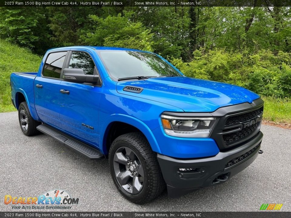 2023 Ram 1500 Big Horn Crew Cab 4x4 Hydro Blue Pearl / Black Photo #4