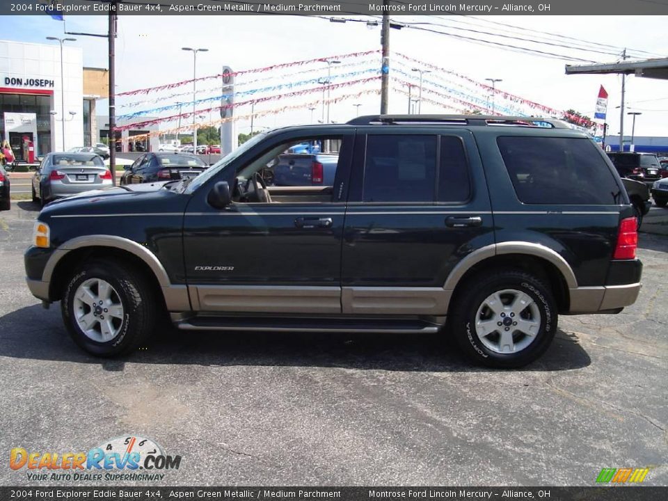 2004 Ford Explorer Eddie Bauer 4x4 Aspen Green Metallic / Medium Parchment Photo #2