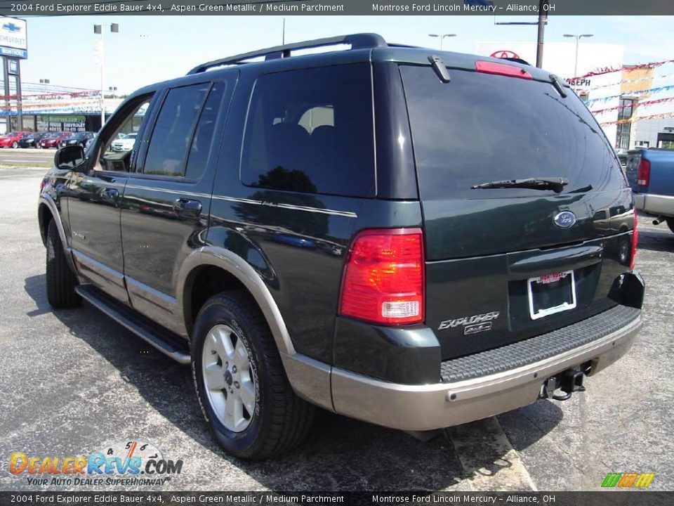 2004 Ford Explorer Eddie Bauer 4x4 Aspen Green Metallic / Medium Parchment Photo #3