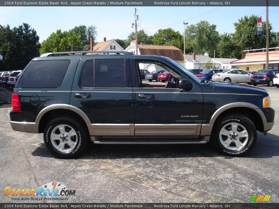 2004 Ford Explorer Eddie Bauer 4x4 Aspen Green Metallic / Medium Parchment Photo #6