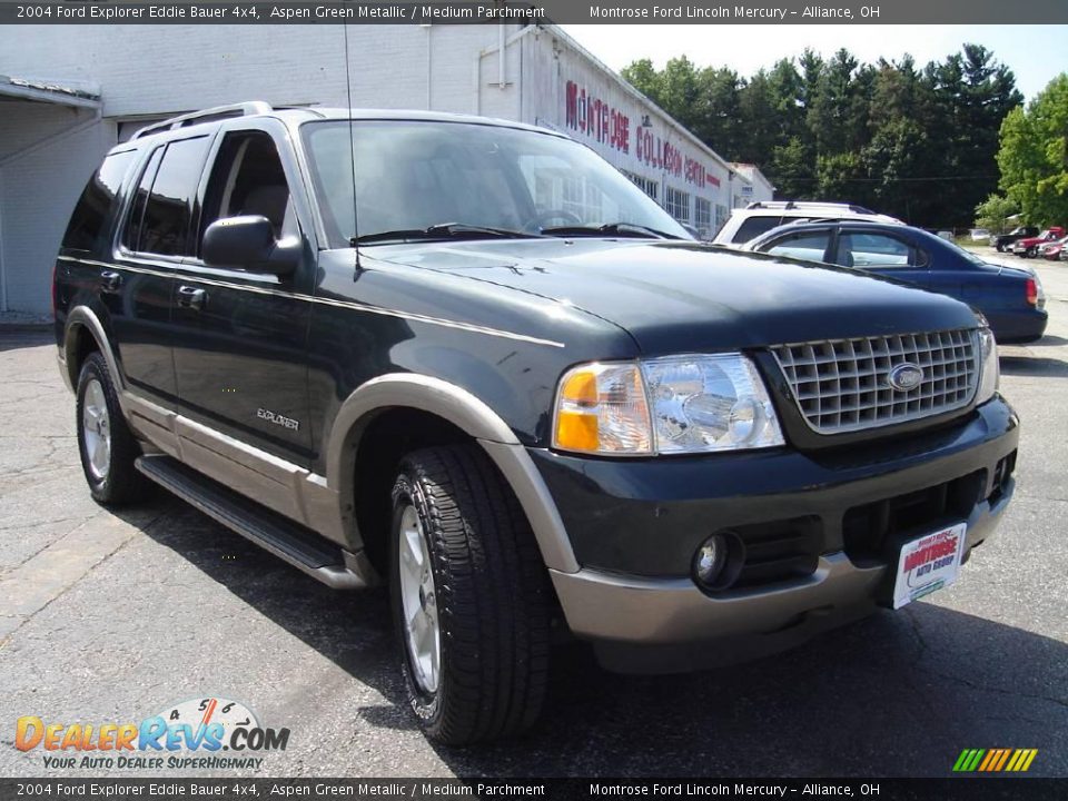 2004 Ford Explorer Eddie Bauer 4x4 Aspen Green Metallic / Medium Parchment Photo #7