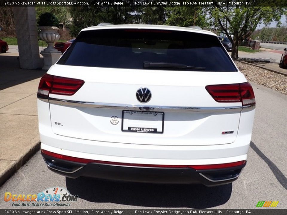 2020 Volkswagen Atlas Cross Sport SEL 4Motion Pure White / Beige Photo #7
