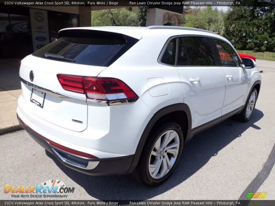 2020 Volkswagen Atlas Cross Sport SEL 4Motion Pure White / Beige Photo #8