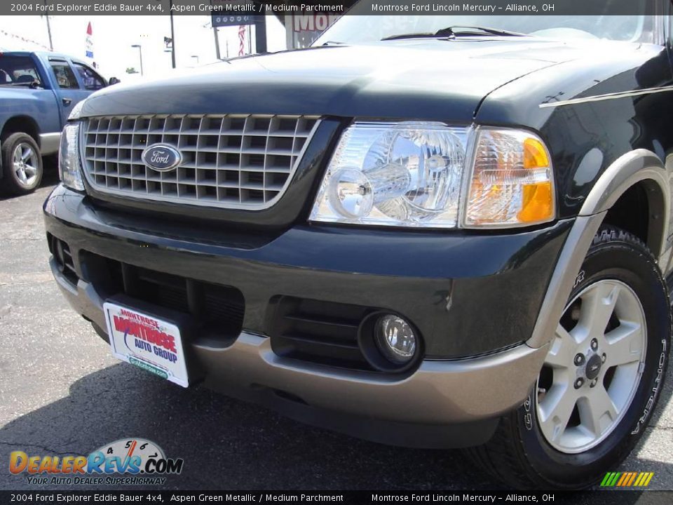 2004 Ford Explorer Eddie Bauer 4x4 Aspen Green Metallic / Medium Parchment Photo #9