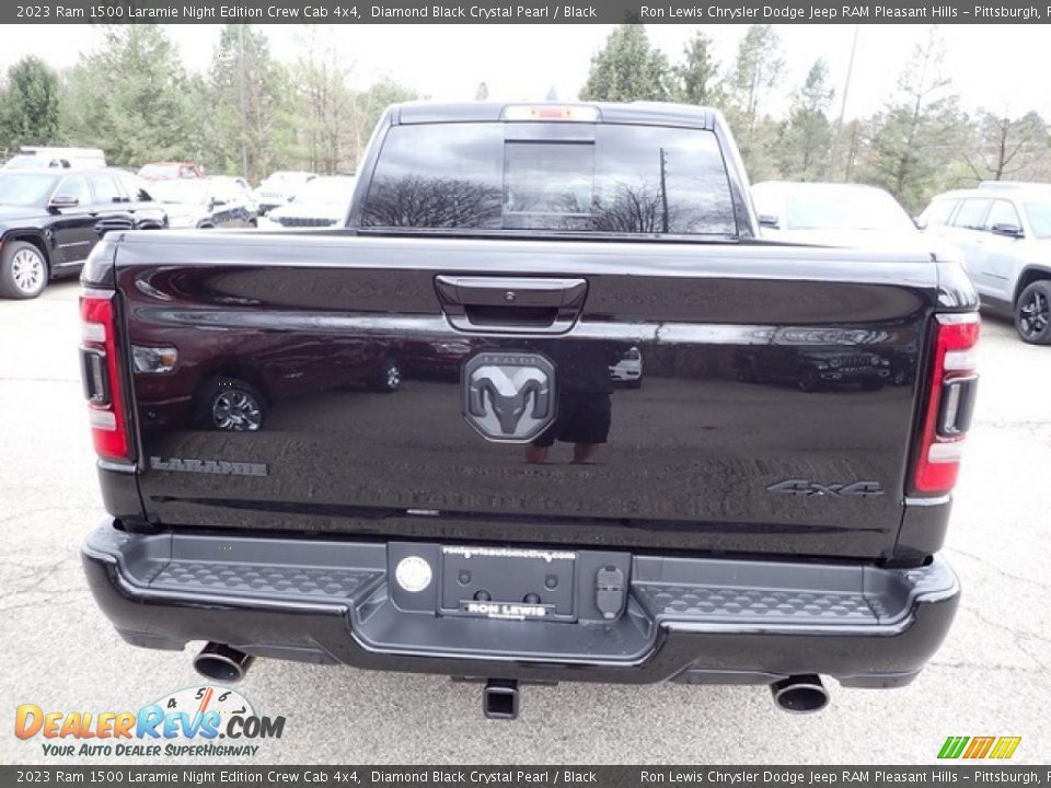 2023 Ram 1500 Laramie Night Edition Crew Cab 4x4 Diamond Black Crystal Pearl / Black Photo #4