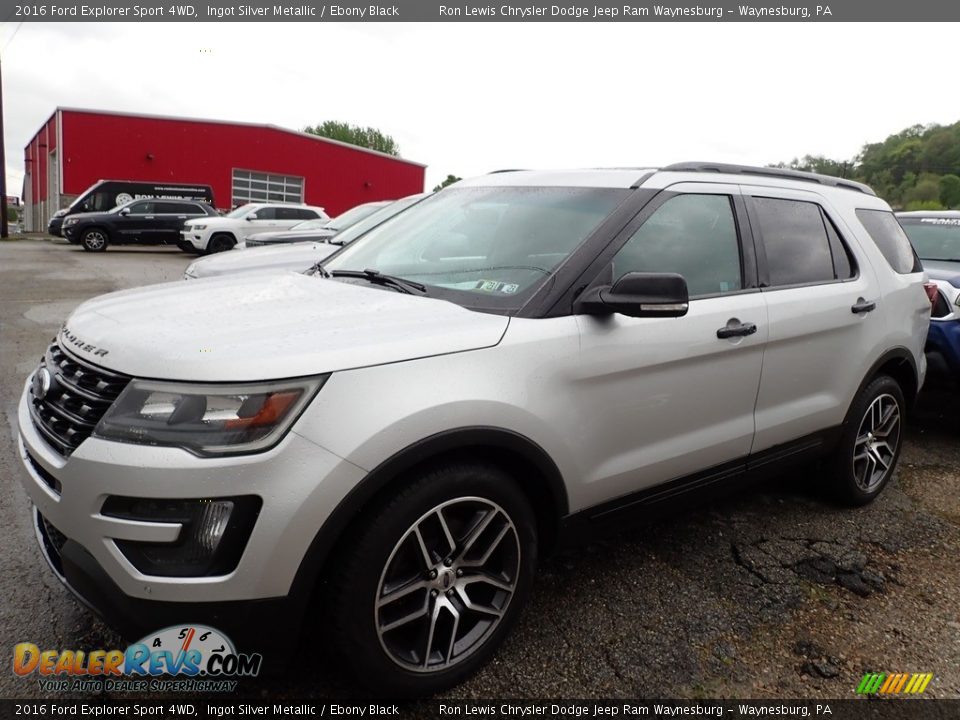 2016 Ford Explorer Sport 4WD Ingot Silver Metallic / Ebony Black Photo #1