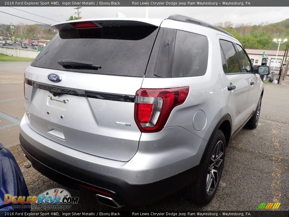 2016 Ford Explorer Sport 4WD Ingot Silver Metallic / Ebony Black Photo #3