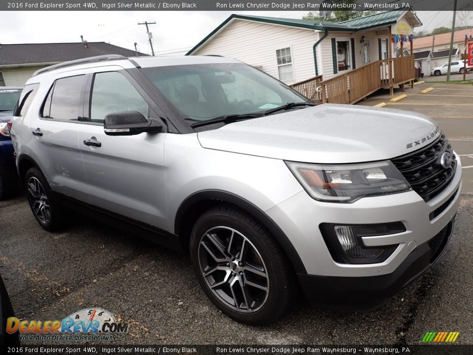 2016 Ford Explorer Sport 4WD Ingot Silver Metallic / Ebony Black Photo #4