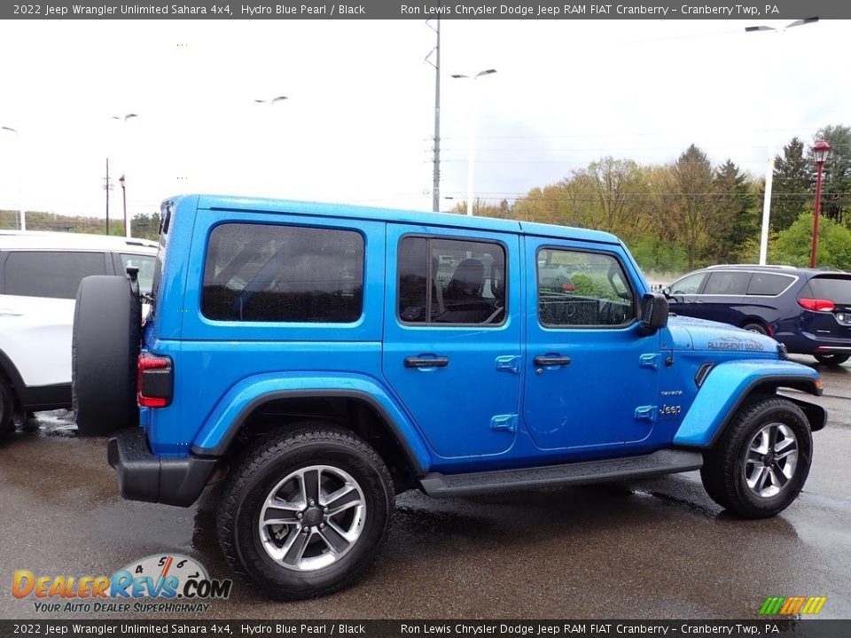 2022 Jeep Wrangler Unlimited Sahara 4x4 Hydro Blue Pearl / Black Photo #5