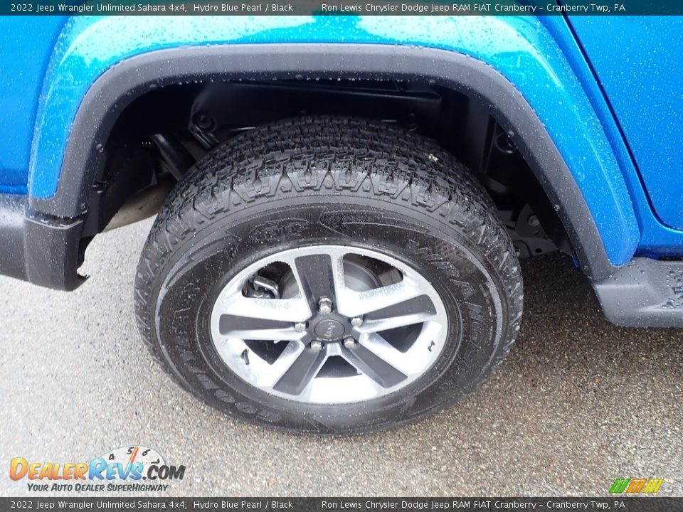 2022 Jeep Wrangler Unlimited Sahara 4x4 Hydro Blue Pearl / Black Photo #8