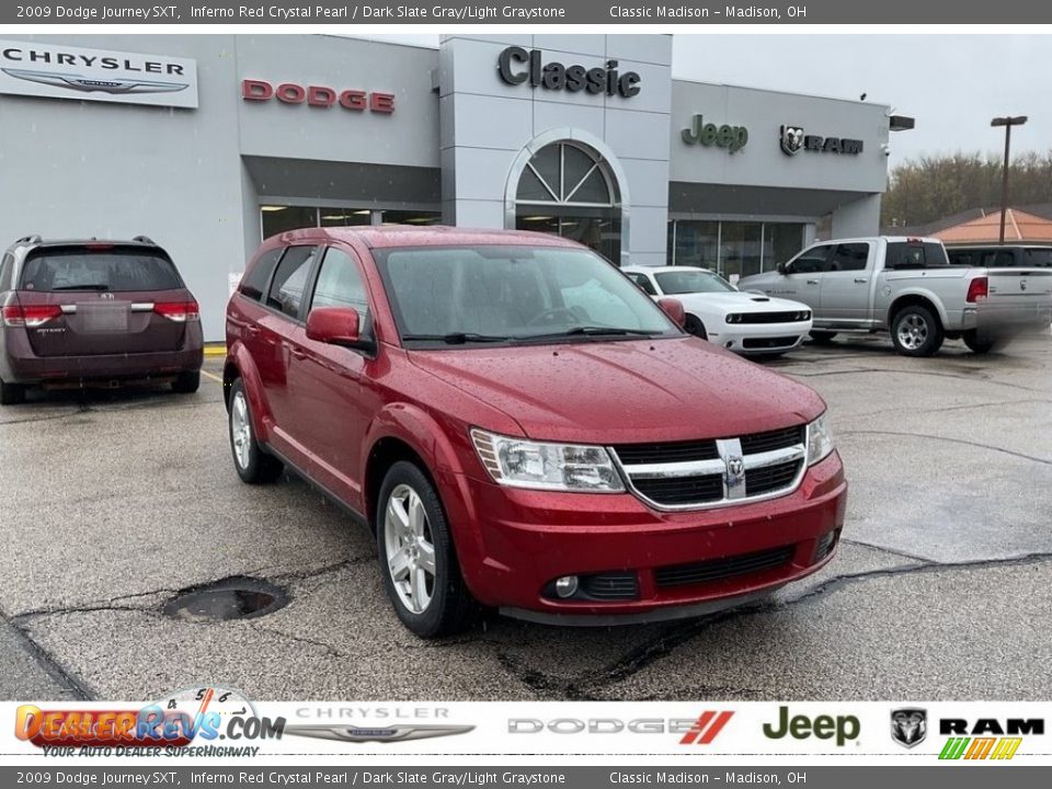 2009 Dodge Journey SXT Inferno Red Crystal Pearl / Dark Slate Gray/Light Graystone Photo #1