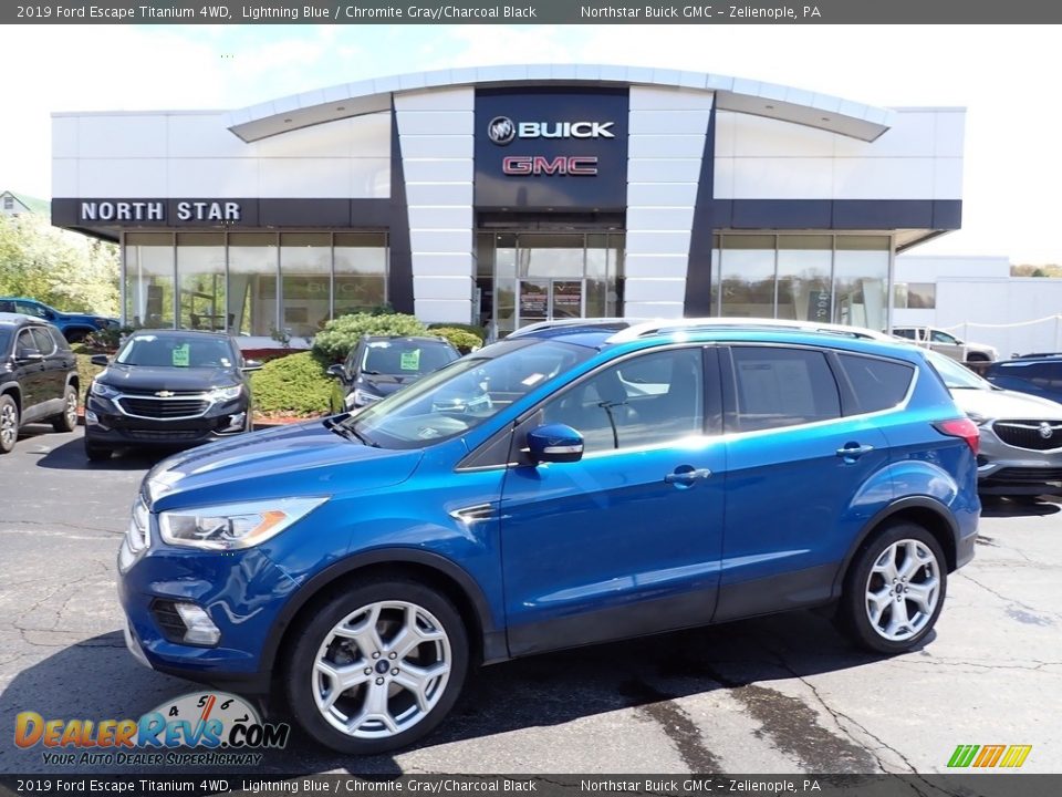2019 Ford Escape Titanium 4WD Lightning Blue / Chromite Gray/Charcoal Black Photo #1
