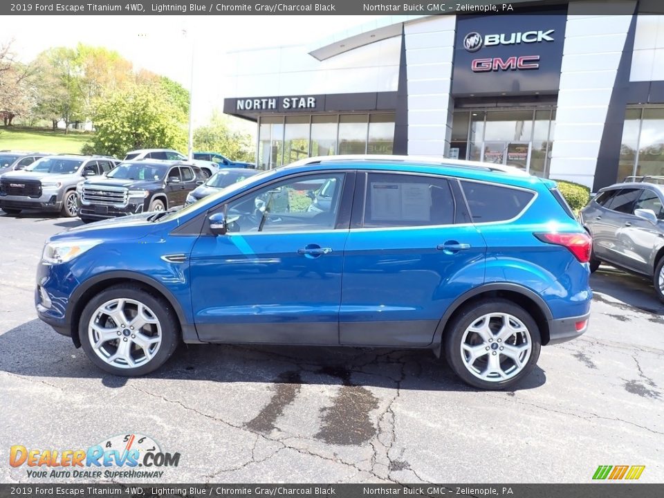 2019 Ford Escape Titanium 4WD Lightning Blue / Chromite Gray/Charcoal Black Photo #2