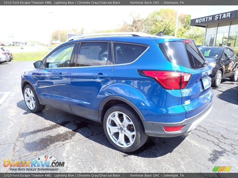 2019 Ford Escape Titanium 4WD Lightning Blue / Chromite Gray/Charcoal Black Photo #3