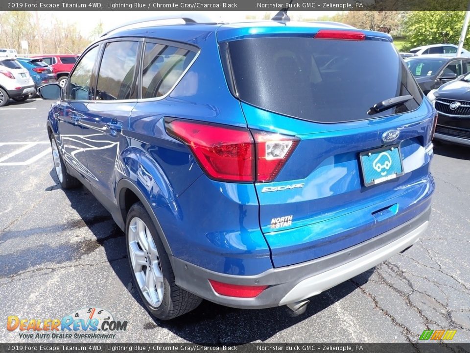 2019 Ford Escape Titanium 4WD Lightning Blue / Chromite Gray/Charcoal Black Photo #4