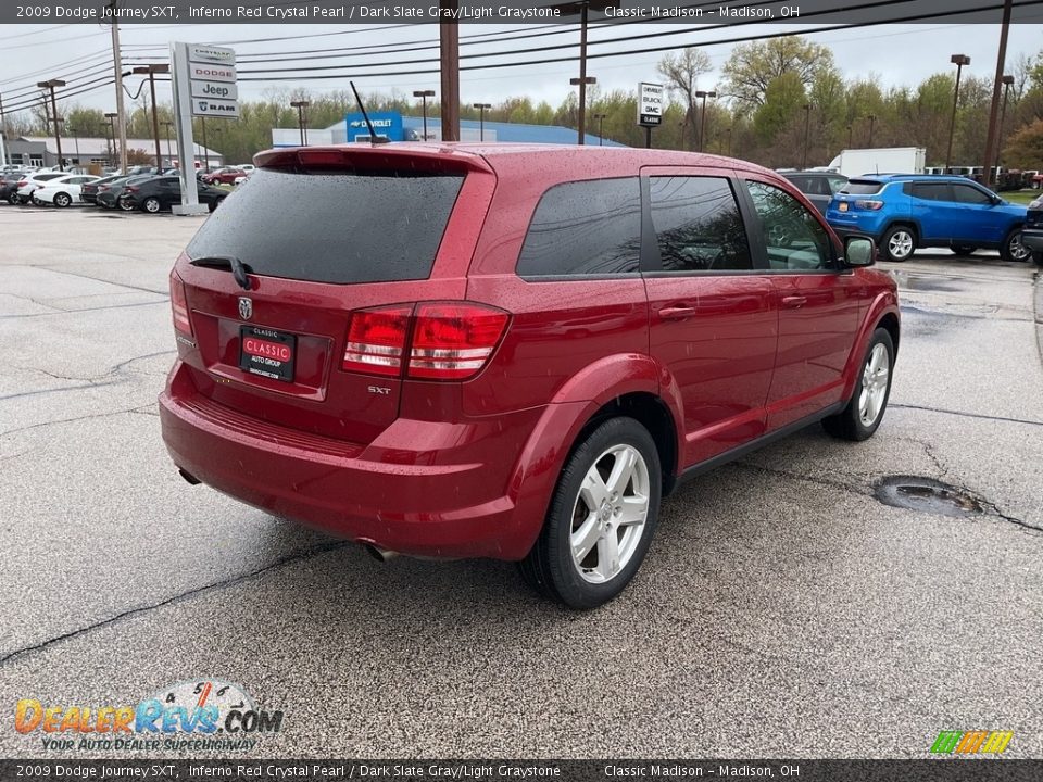 2009 Dodge Journey SXT Inferno Red Crystal Pearl / Dark Slate Gray/Light Graystone Photo #8