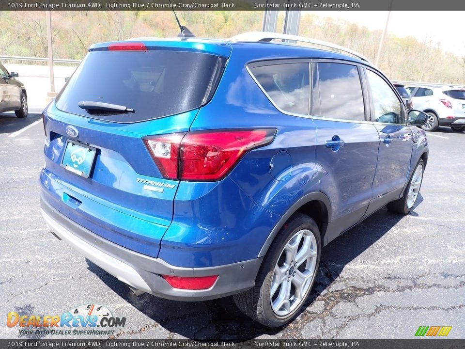 2019 Ford Escape Titanium 4WD Lightning Blue / Chromite Gray/Charcoal Black Photo #6