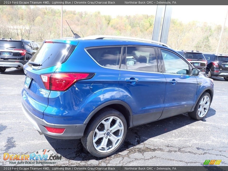 2019 Ford Escape Titanium 4WD Lightning Blue / Chromite Gray/Charcoal Black Photo #7