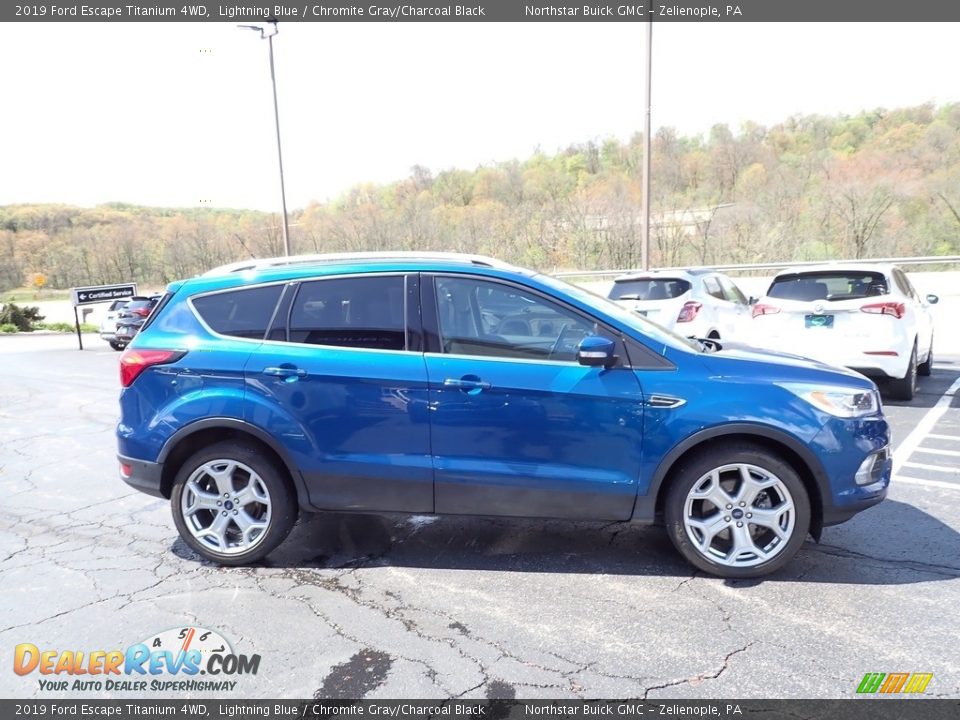 2019 Ford Escape Titanium 4WD Lightning Blue / Chromite Gray/Charcoal Black Photo #8