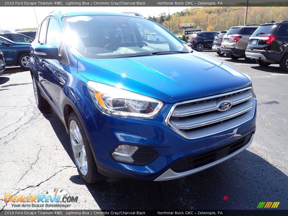 2019 Ford Escape Titanium 4WD Lightning Blue / Chromite Gray/Charcoal Black Photo #10