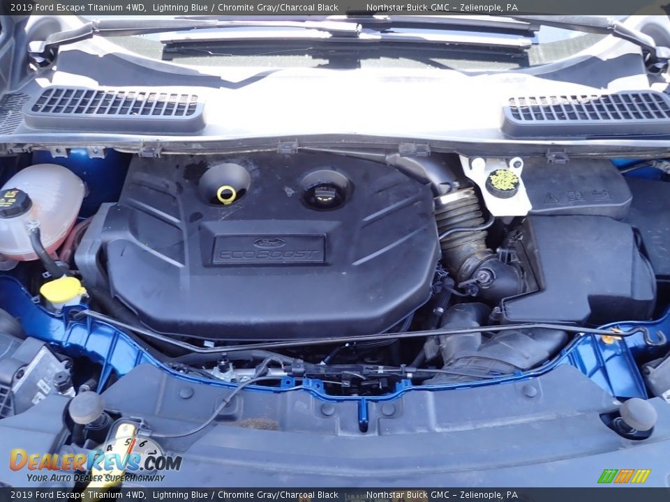 2019 Ford Escape Titanium 4WD Lightning Blue / Chromite Gray/Charcoal Black Photo #14