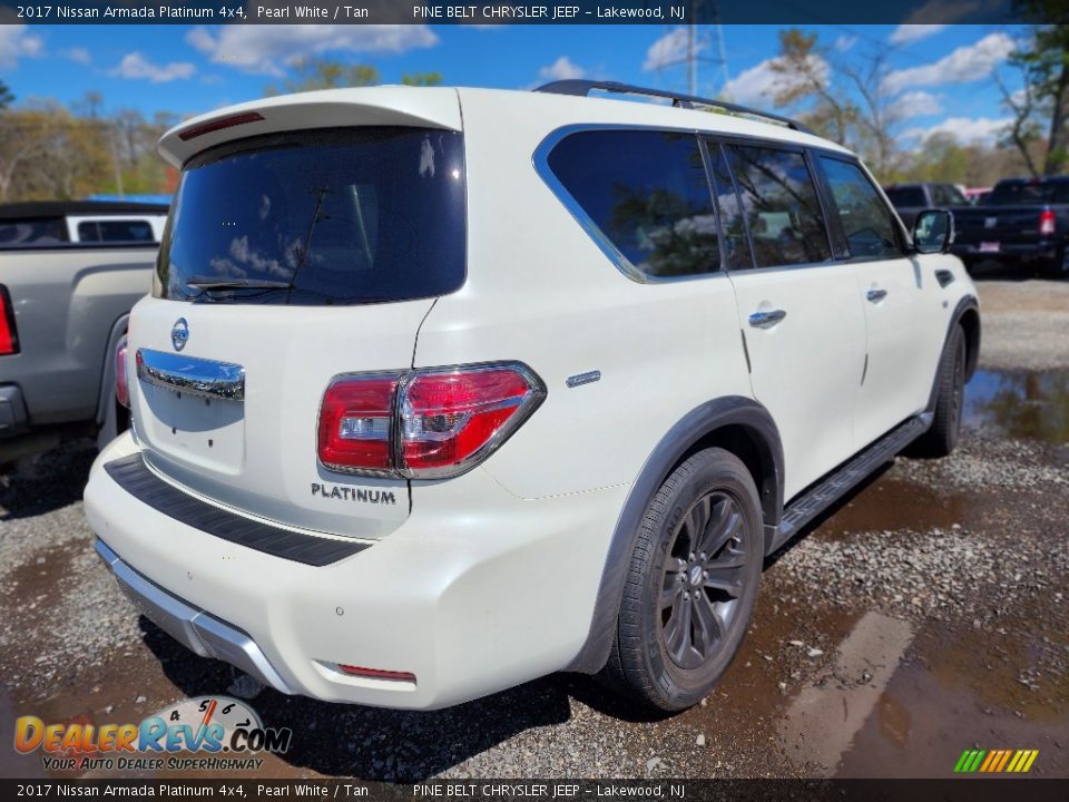 2017 Nissan Armada Platinum 4x4 Pearl White / Tan Photo #3
