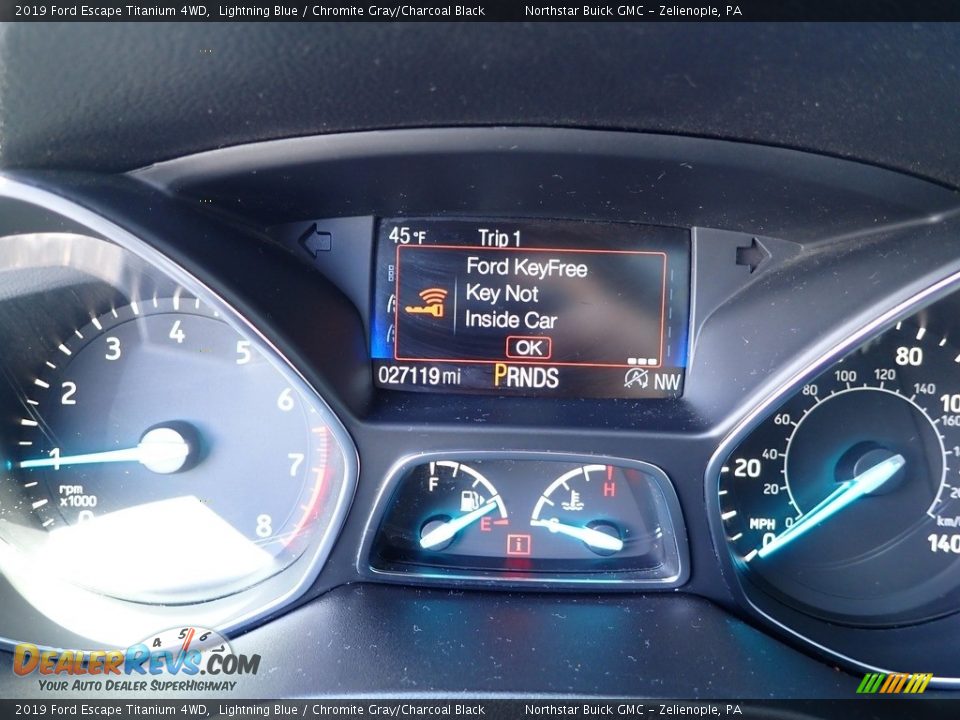 2019 Ford Escape Titanium 4WD Lightning Blue / Chromite Gray/Charcoal Black Photo #25