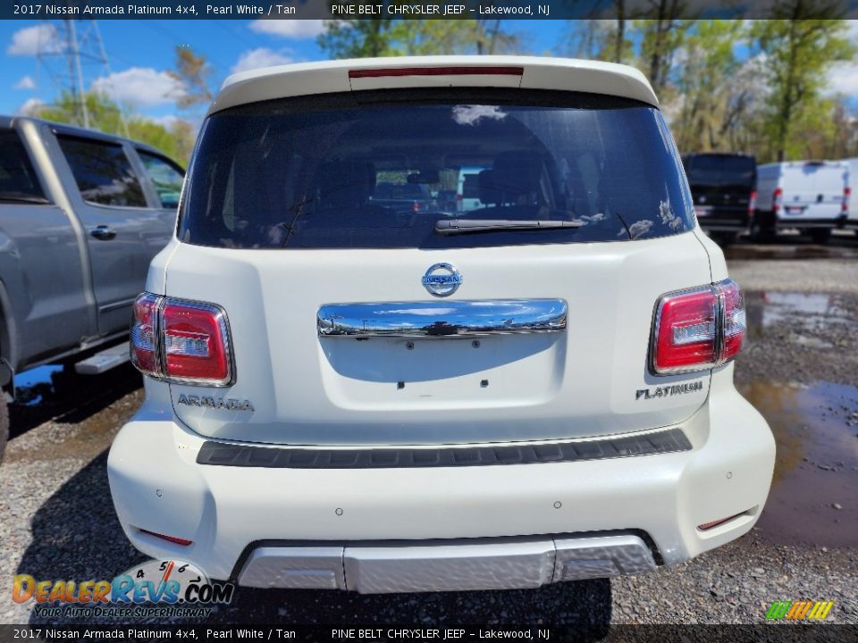 2017 Nissan Armada Platinum 4x4 Pearl White / Tan Photo #4