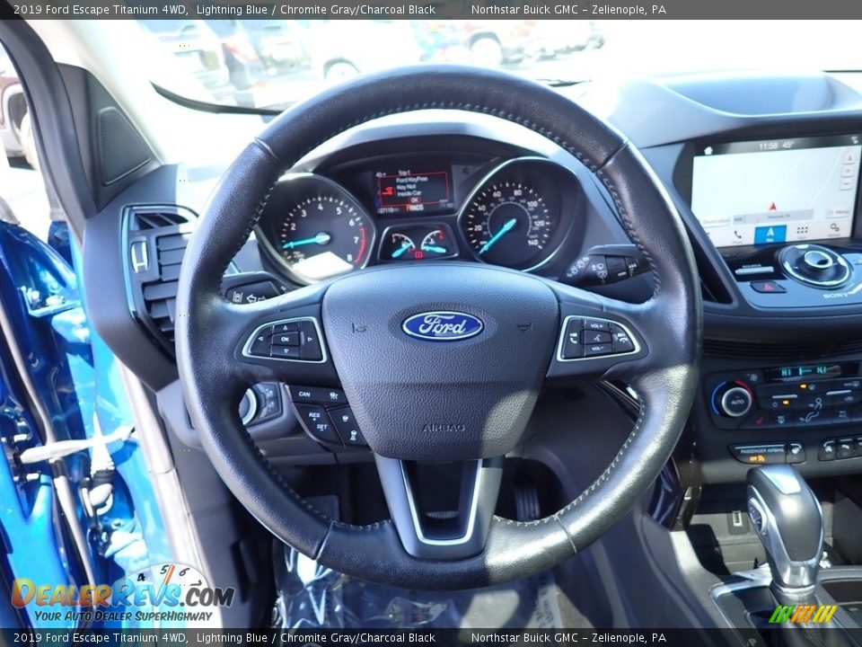 2019 Ford Escape Titanium 4WD Lightning Blue / Chromite Gray/Charcoal Black Photo #29