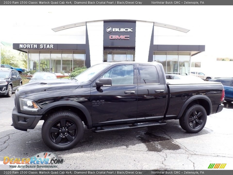 2020 Ram 1500 Classic Warlock Quad Cab 4x4 Diamond Black Crystal Pearl / Black/Diesel Gray Photo #1