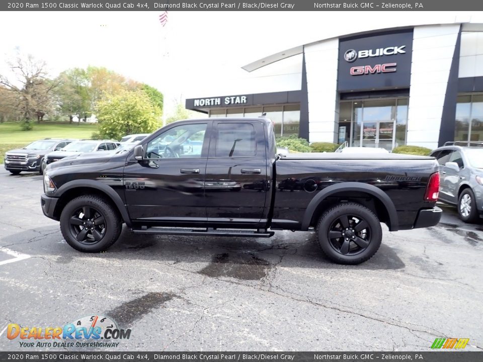 2020 Ram 1500 Classic Warlock Quad Cab 4x4 Diamond Black Crystal Pearl / Black/Diesel Gray Photo #2