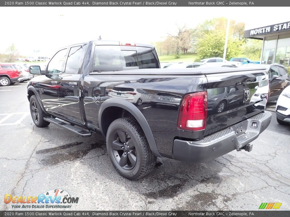 2020 Ram 1500 Classic Warlock Quad Cab 4x4 Diamond Black Crystal Pearl / Black/Diesel Gray Photo #3