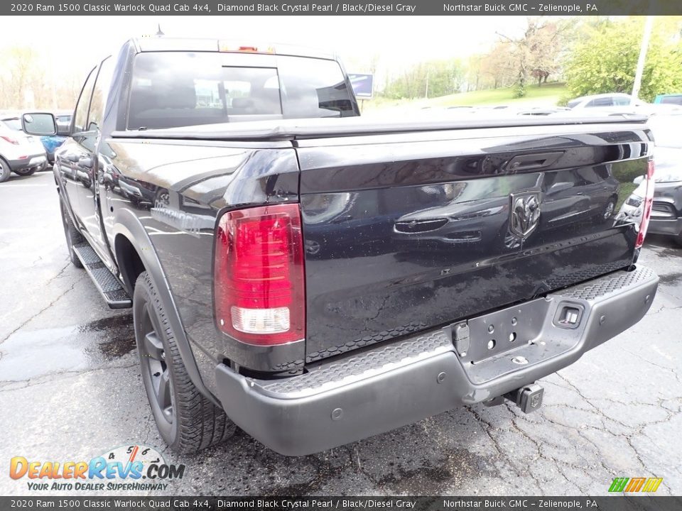 2020 Ram 1500 Classic Warlock Quad Cab 4x4 Diamond Black Crystal Pearl / Black/Diesel Gray Photo #4