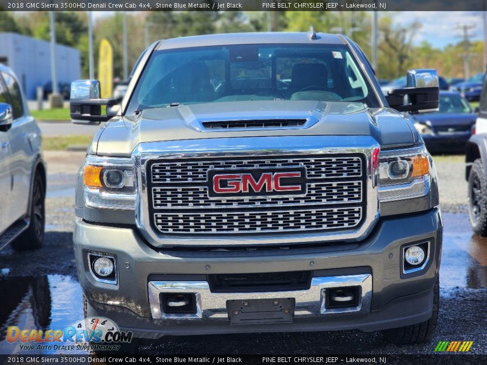 2018 GMC Sierra 3500HD Denali Crew Cab 4x4 Stone Blue Metallic / Jet Black Photo #2