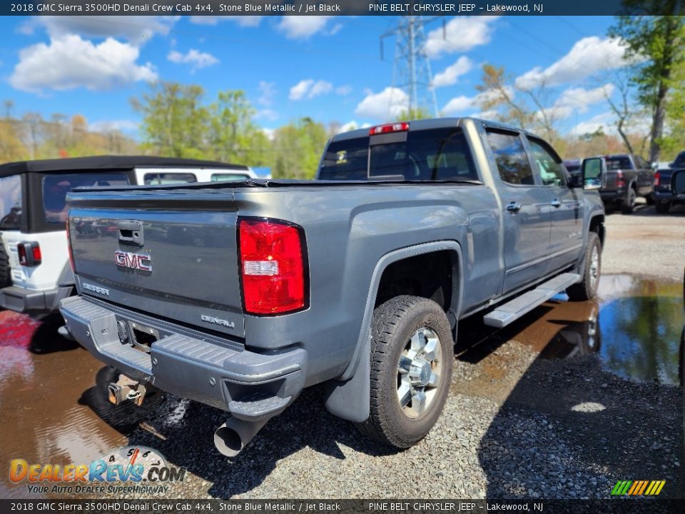 2018 GMC Sierra 3500HD Denali Crew Cab 4x4 Stone Blue Metallic / Jet Black Photo #3