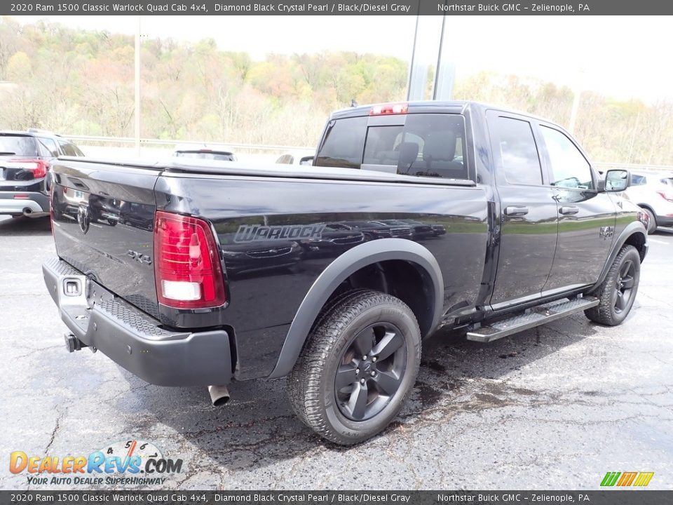 2020 Ram 1500 Classic Warlock Quad Cab 4x4 Diamond Black Crystal Pearl / Black/Diesel Gray Photo #7