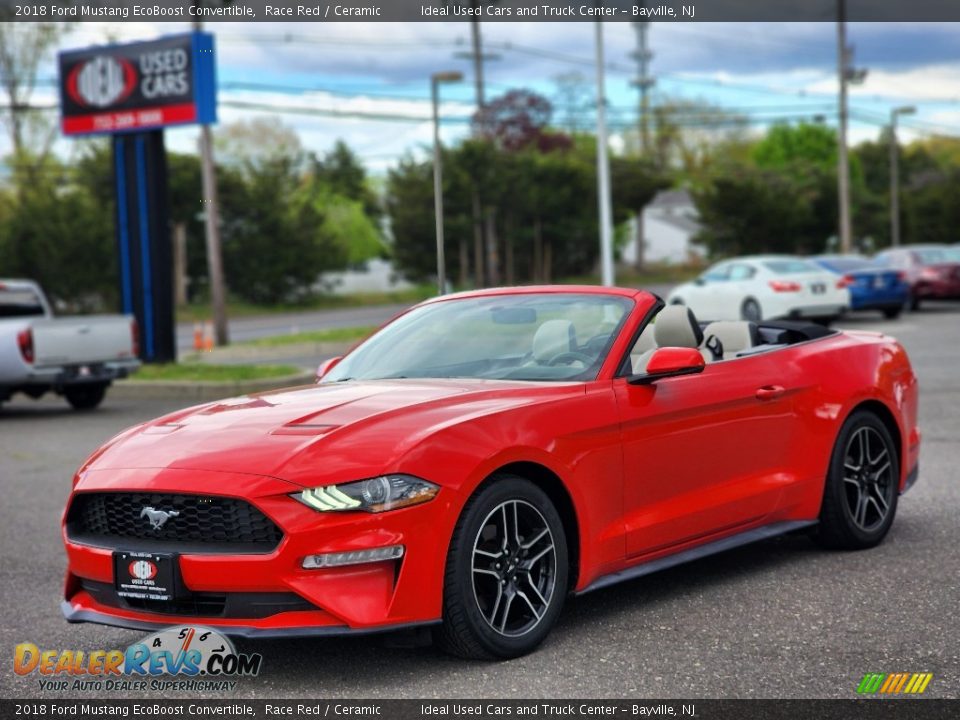 2018 Ford Mustang EcoBoost Convertible Race Red / Ceramic Photo #1