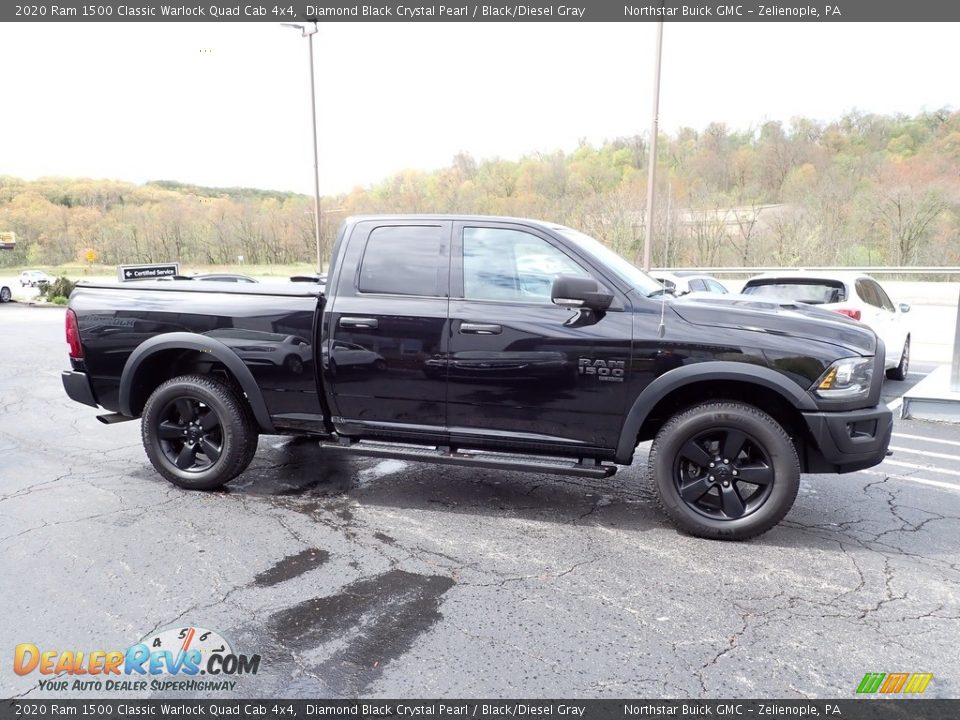 2020 Ram 1500 Classic Warlock Quad Cab 4x4 Diamond Black Crystal Pearl / Black/Diesel Gray Photo #8