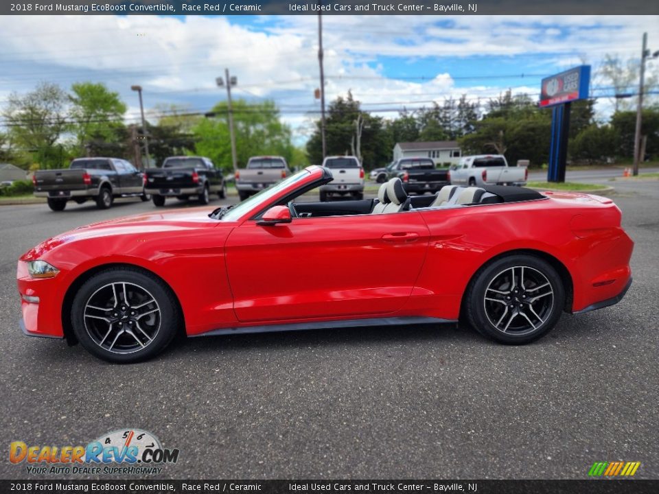 2018 Ford Mustang EcoBoost Convertible Race Red / Ceramic Photo #2