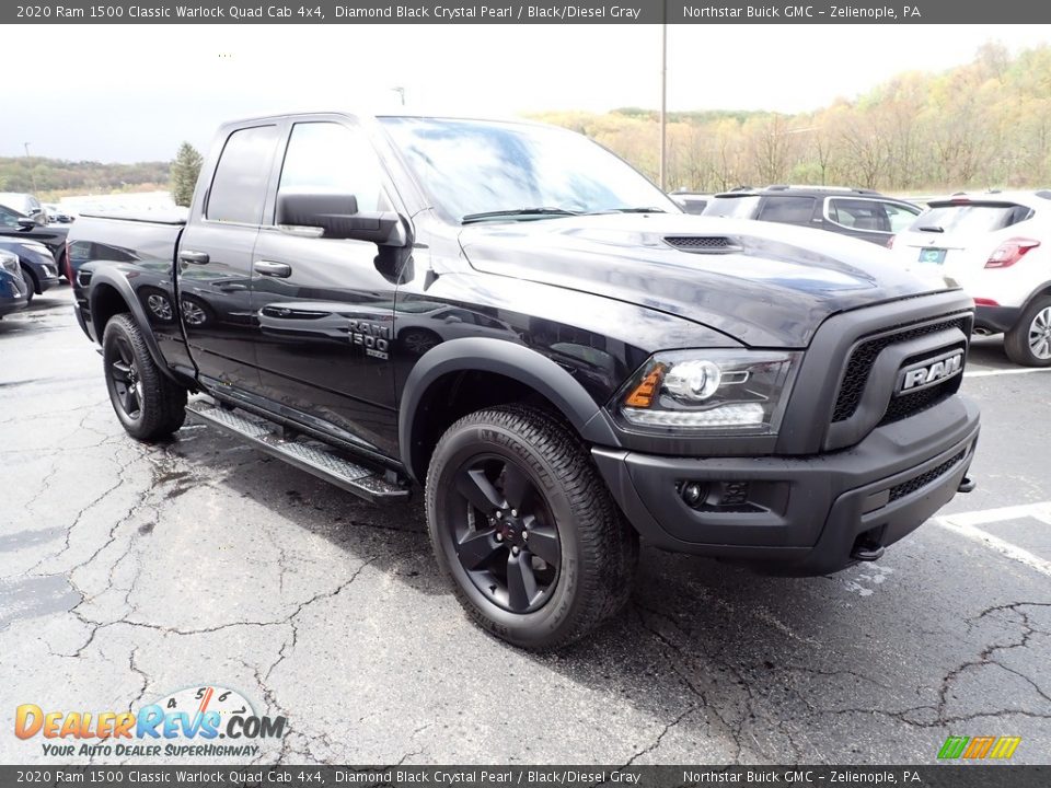 2020 Ram 1500 Classic Warlock Quad Cab 4x4 Diamond Black Crystal Pearl / Black/Diesel Gray Photo #9