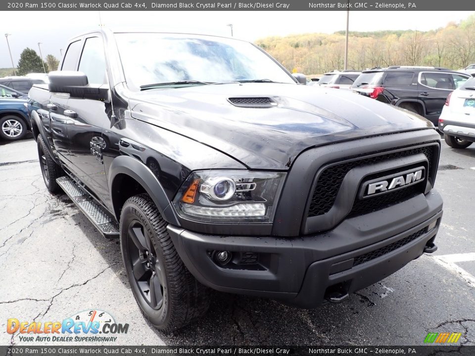 2020 Ram 1500 Classic Warlock Quad Cab 4x4 Diamond Black Crystal Pearl / Black/Diesel Gray Photo #10