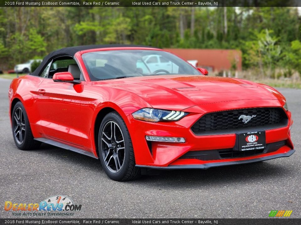 2018 Ford Mustang EcoBoost Convertible Race Red / Ceramic Photo #5