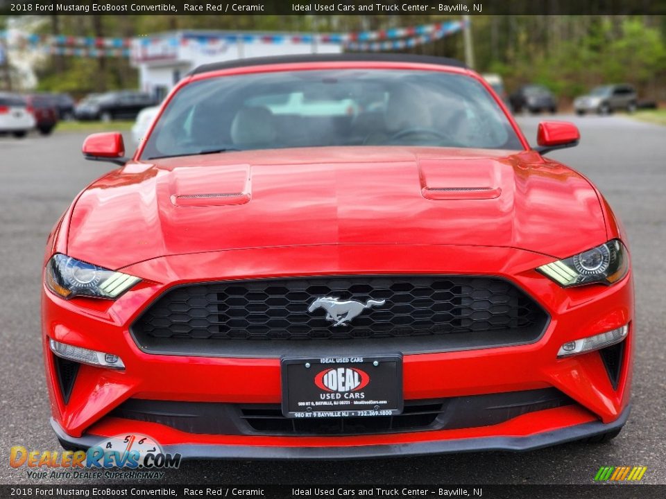2018 Ford Mustang EcoBoost Convertible Race Red / Ceramic Photo #6