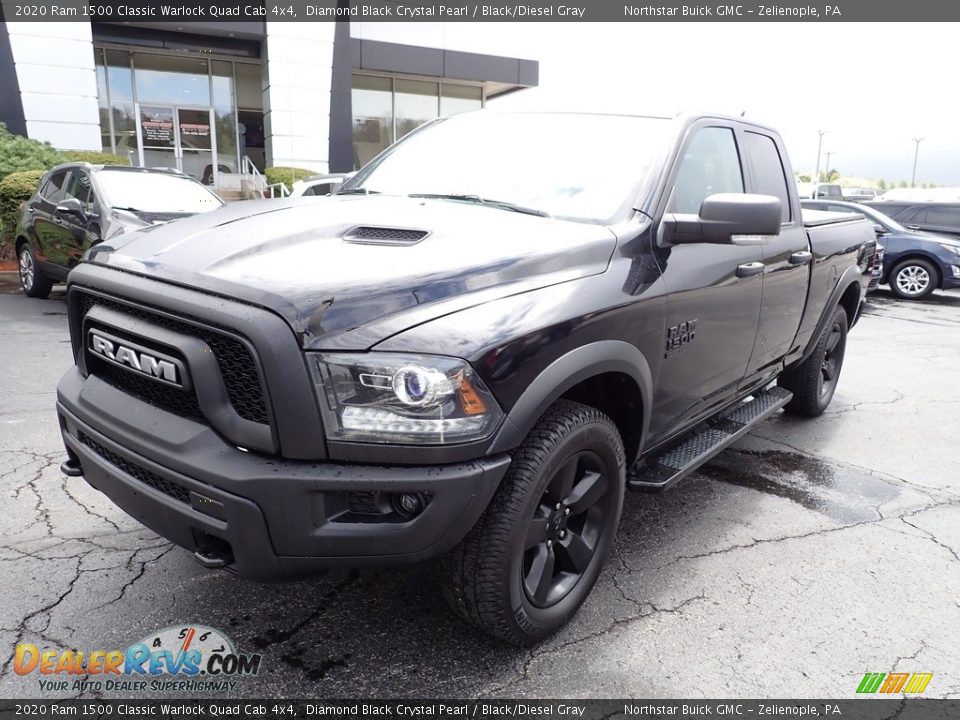 2020 Ram 1500 Classic Warlock Quad Cab 4x4 Diamond Black Crystal Pearl / Black/Diesel Gray Photo #12