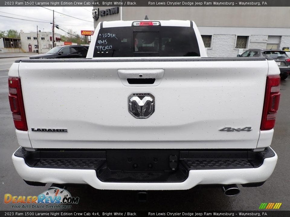 2023 Ram 1500 Laramie Night Edition Crew Cab 4x4 Bright White / Black Photo #4