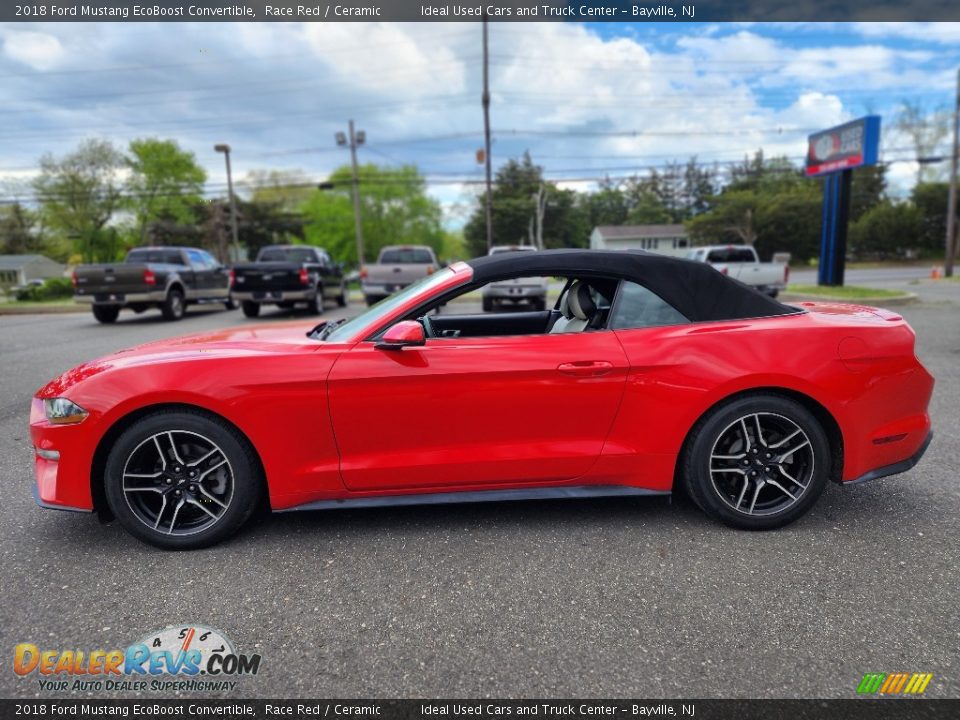 2018 Ford Mustang EcoBoost Convertible Race Red / Ceramic Photo #8