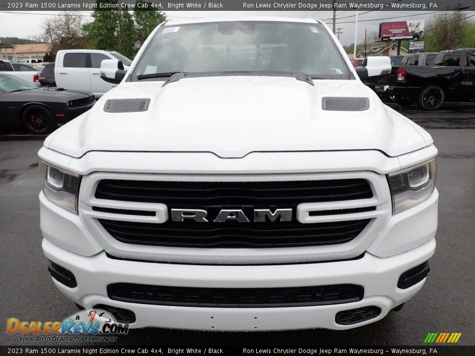 2023 Ram 1500 Laramie Night Edition Crew Cab 4x4 Bright White / Black Photo #9